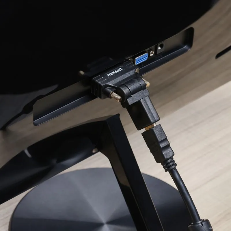 Переходник поворотный, штекер DVI-D - гнездо HDMI REXANT - Фото 4
