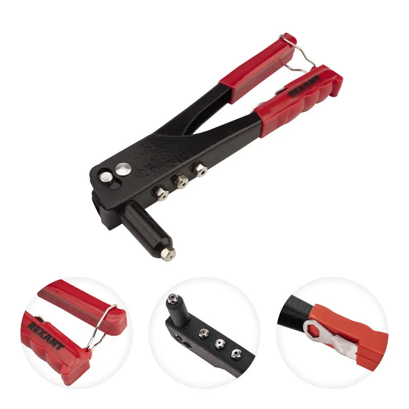 Заклепочник, 2,4-4,8мм, 240мм, 60 заклепок в комплекте REXANT - Фото 3