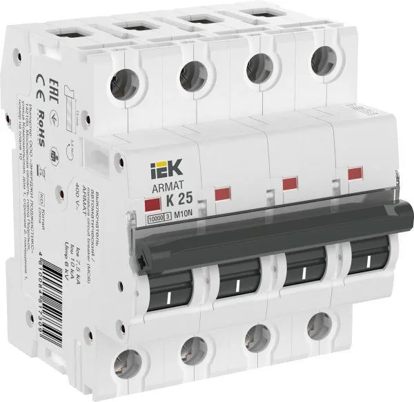 ARMAT Автоматический выключатель M10N 4P K 25А IEK AR-M10N-4-K025