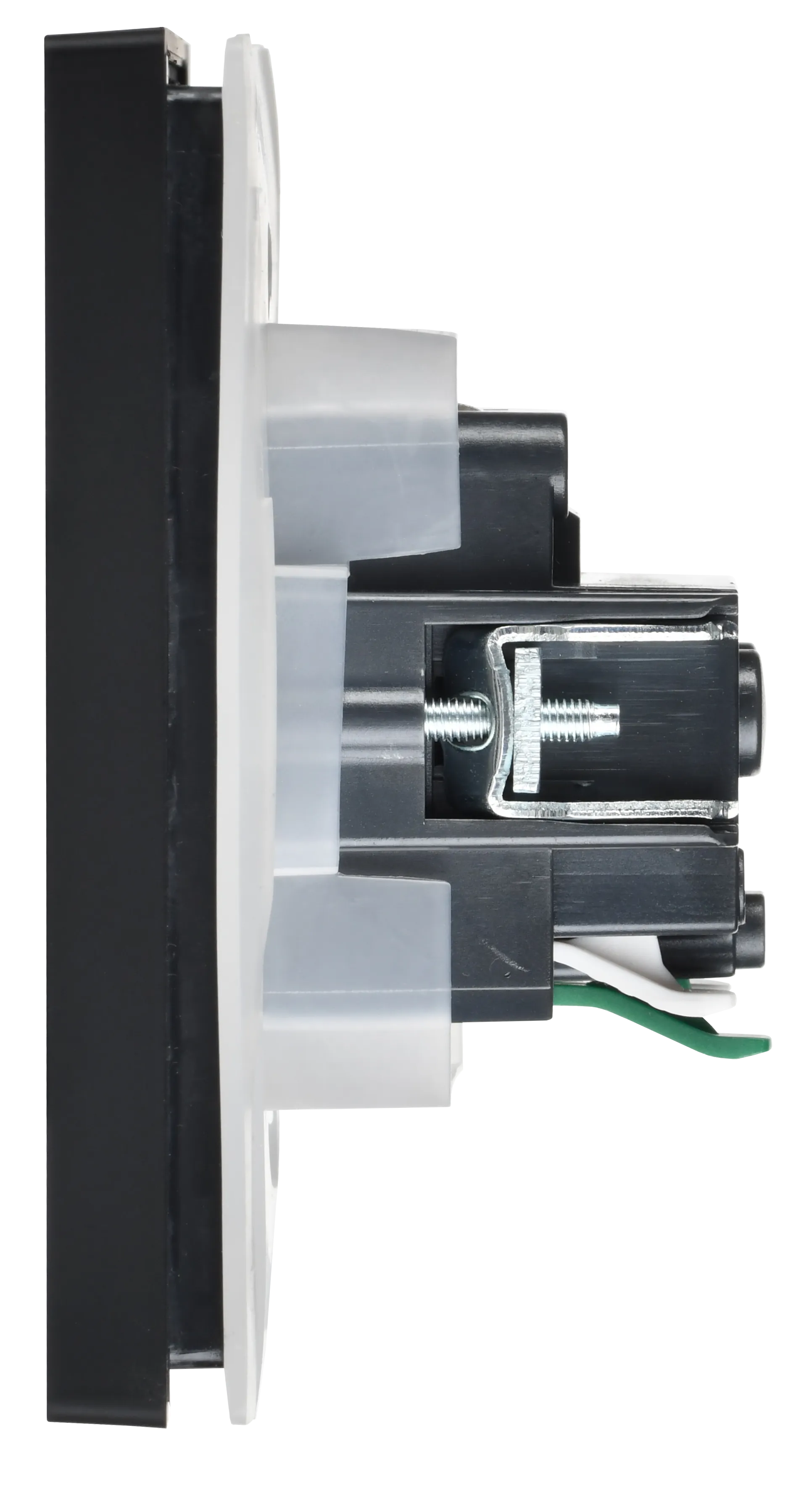 FORTE&PIANO Розетка 1-местная с заземлением с защитными шторками и крышкой безвинтовое крепление 16А IP44 FP119 черный IEK - Фото 4