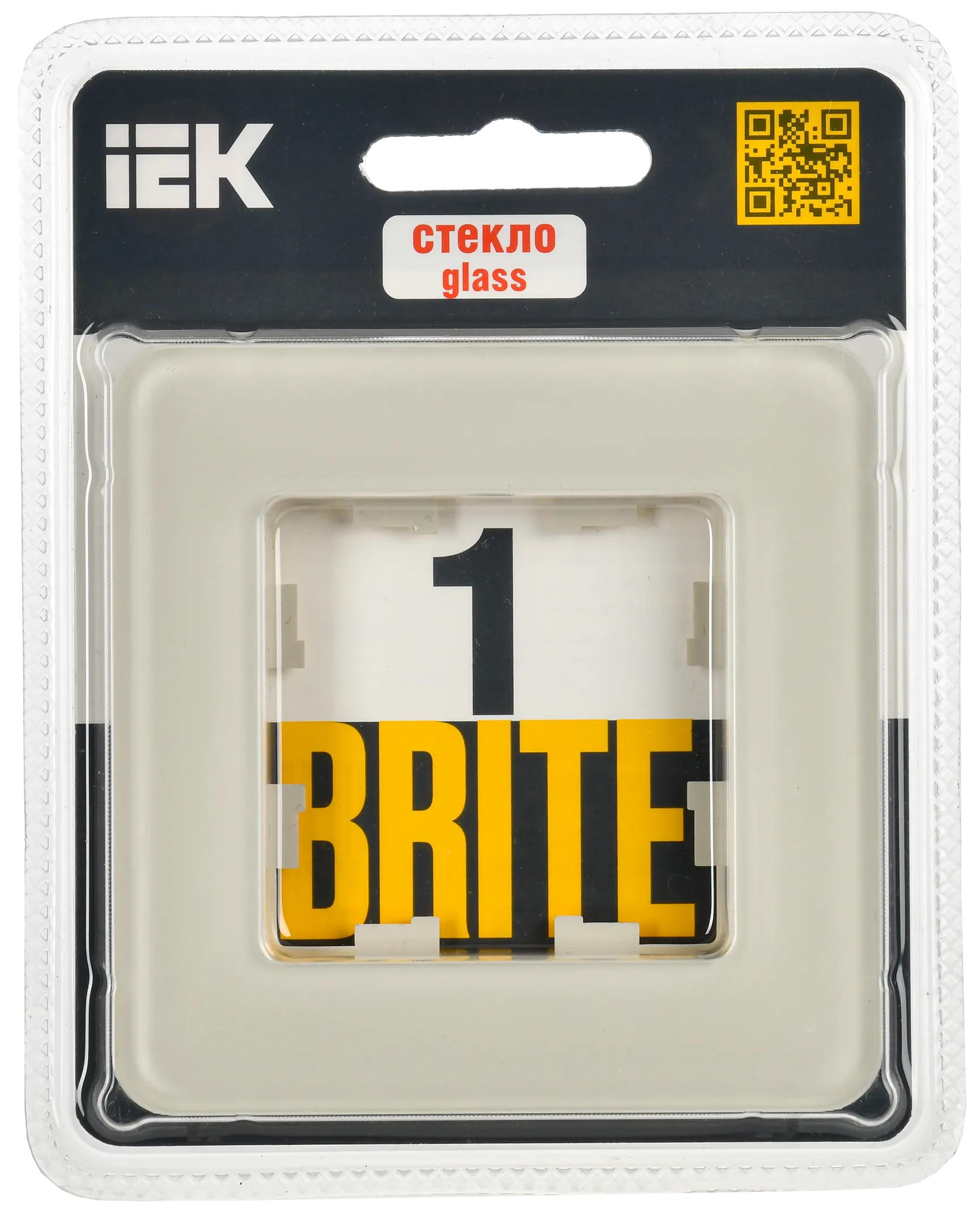 BRITE Рамка 1-местная РУ-1-2-Бр стекло песчаный RE IEK - Фото 2