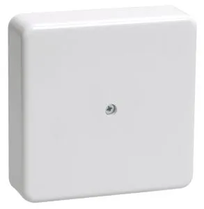 Коробка распаячная КМ41219 для открытой проводки безгалогенная (HF) 100х100х29мм белая (6 клемм 6мм2) IEK UKO10-100-100-029-K01