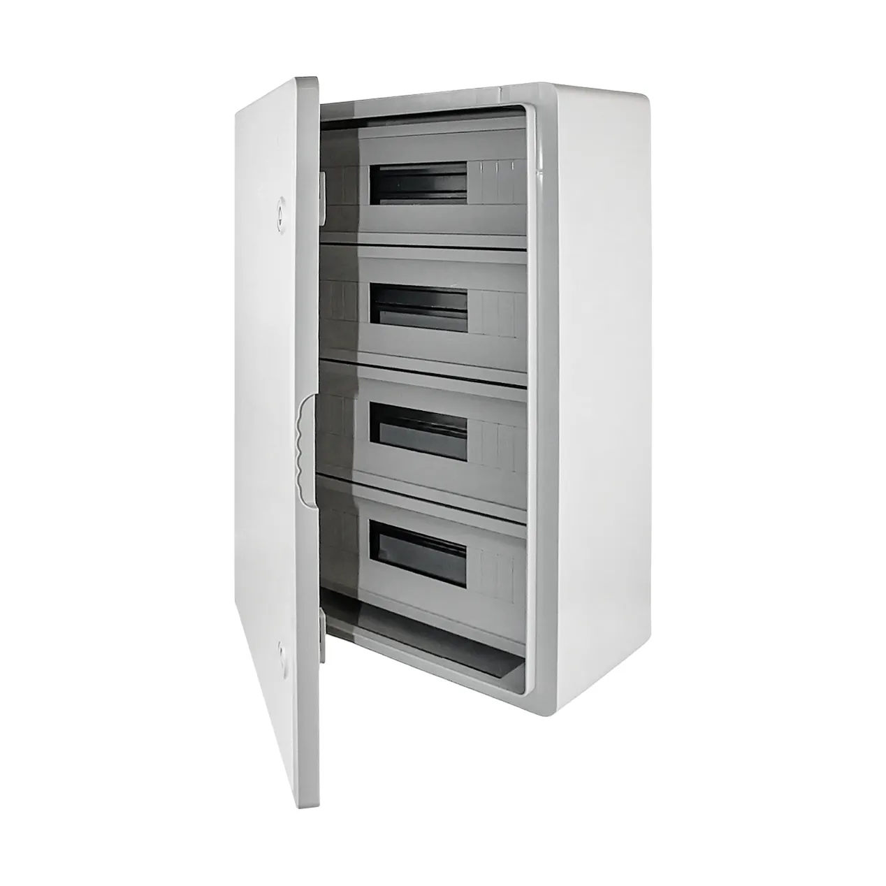 Корпус пластиковый КМПн-68 (4х17) 400х600х200 серая непрозрачная дверь IP65 DEKRON - Фото 6