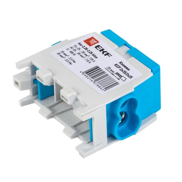 Клемма распределительная КСР с двойным винтом 2x35/2x25 cиняя EKF - Фото 6