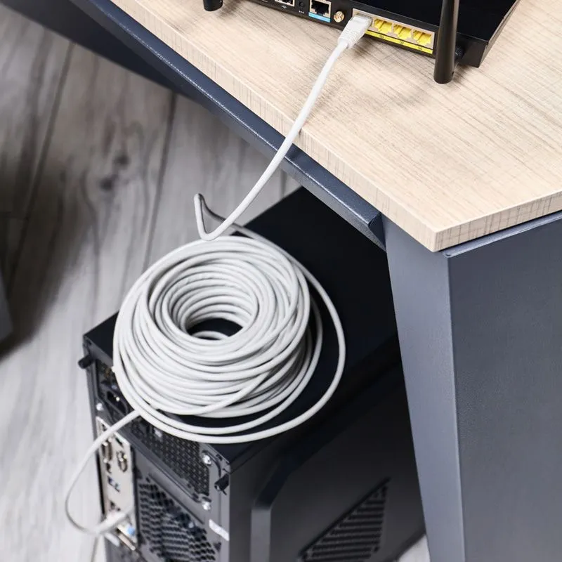 Шнур коммутационный, патч-корд U/UTP RJ45-RJ45, CAT 5e, PVC, серый, 25м REXANT - Фото 4