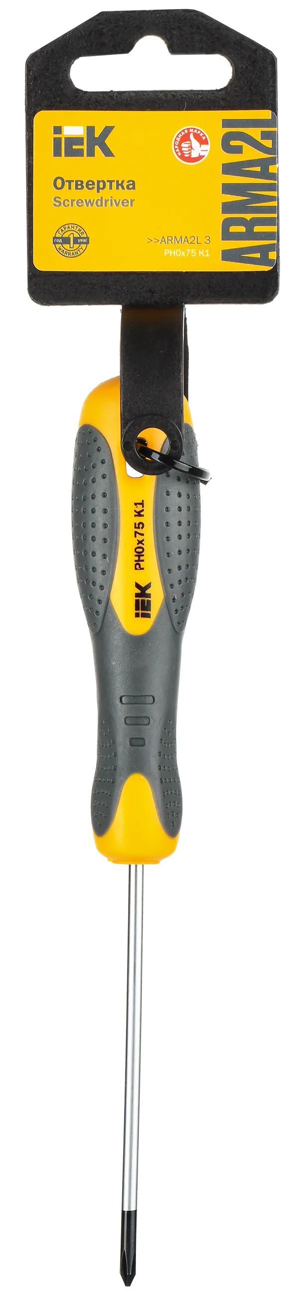 ARMA2L 3 Отвертка PH0х75 K1 IEK - Фото 2