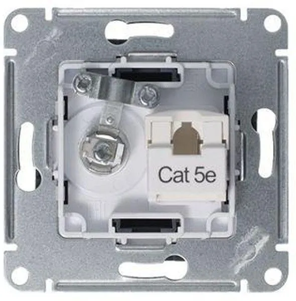 Розетка компьютерная + телевизионная 2-м AtlasDesign RJ45 кат.5E + TV механизм грифель SE ATN000789