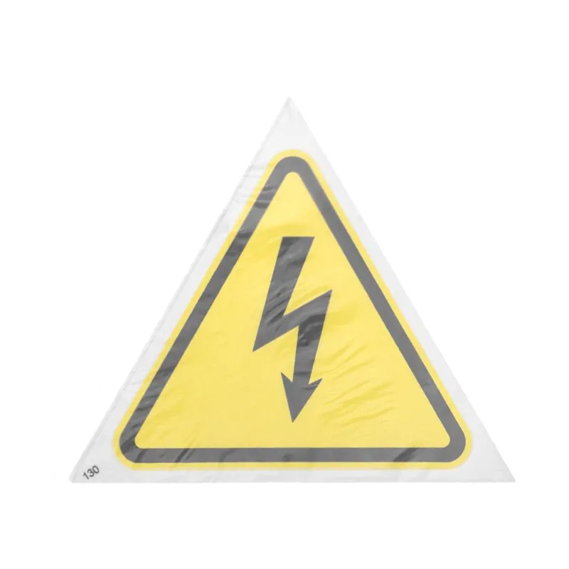 Наклейка знак электробезопасности «Опасность поражения электротоком» 130х130х130мм 5 шт. REXANT - Фото 3