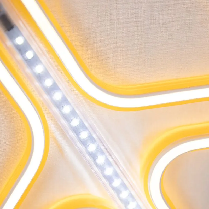 Фигура Снежинка из гибкого неона с эффектом тающих сосулек, 60х60 см, цвет свечения теплый белый/белый NEON-NIGHT - Фото 4