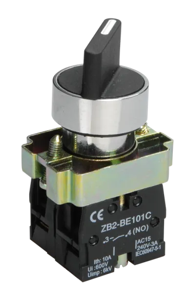 Переключатель LAY5-BD33 на 3 положения "I-0-II" стандартная ручка 2NO IEK