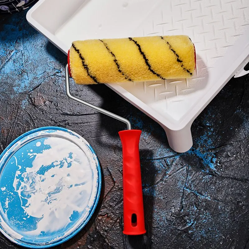 Валик полиакрил желтый с черной полосой, ворс 11 мм, ширина ролика 180 мм, бюгель 6 мм, Ø 42 мм REXANT - Фото 2