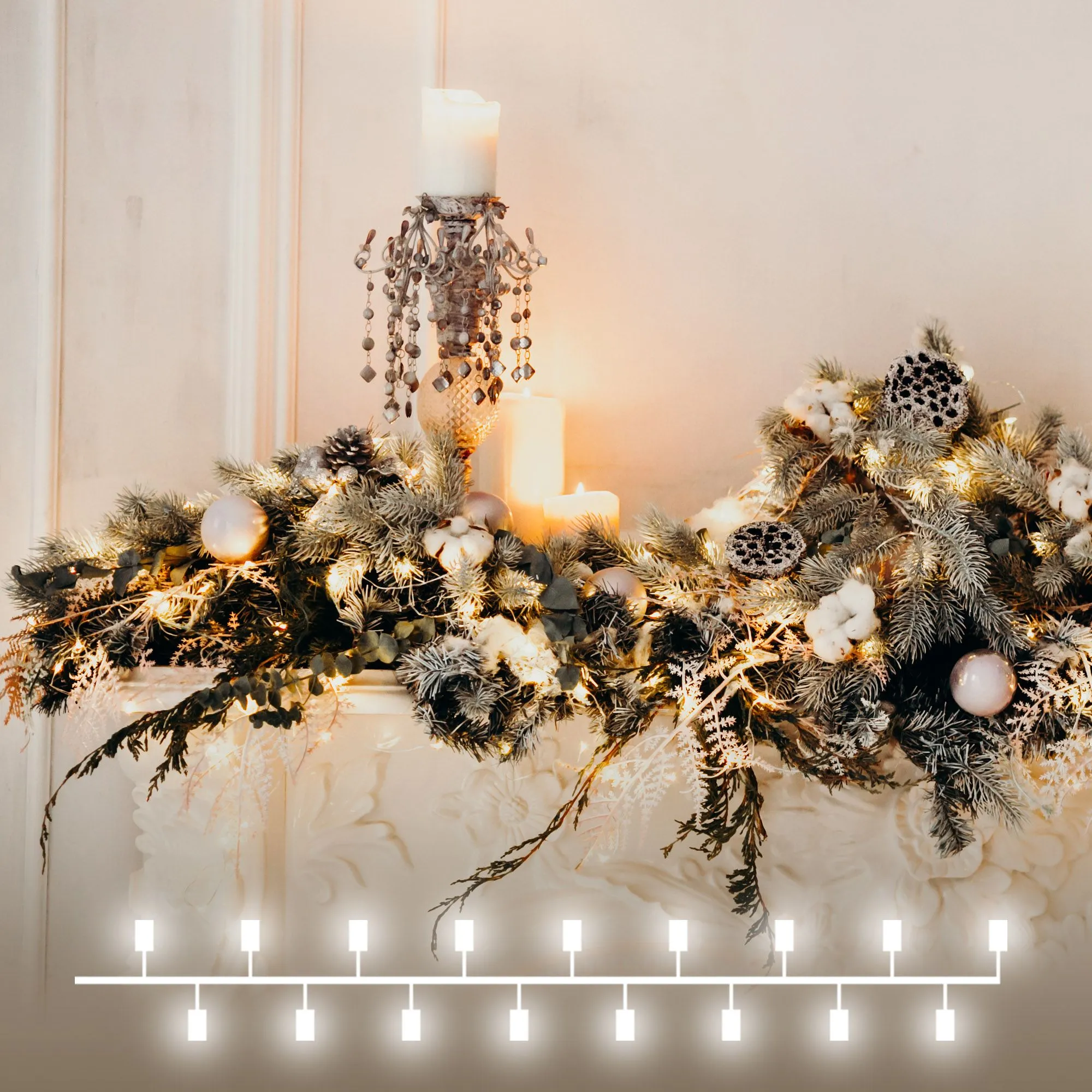 Гирлянда нить "Роса" теплый белый 5м IP20 400-007 Elektrostandard Eurosvet