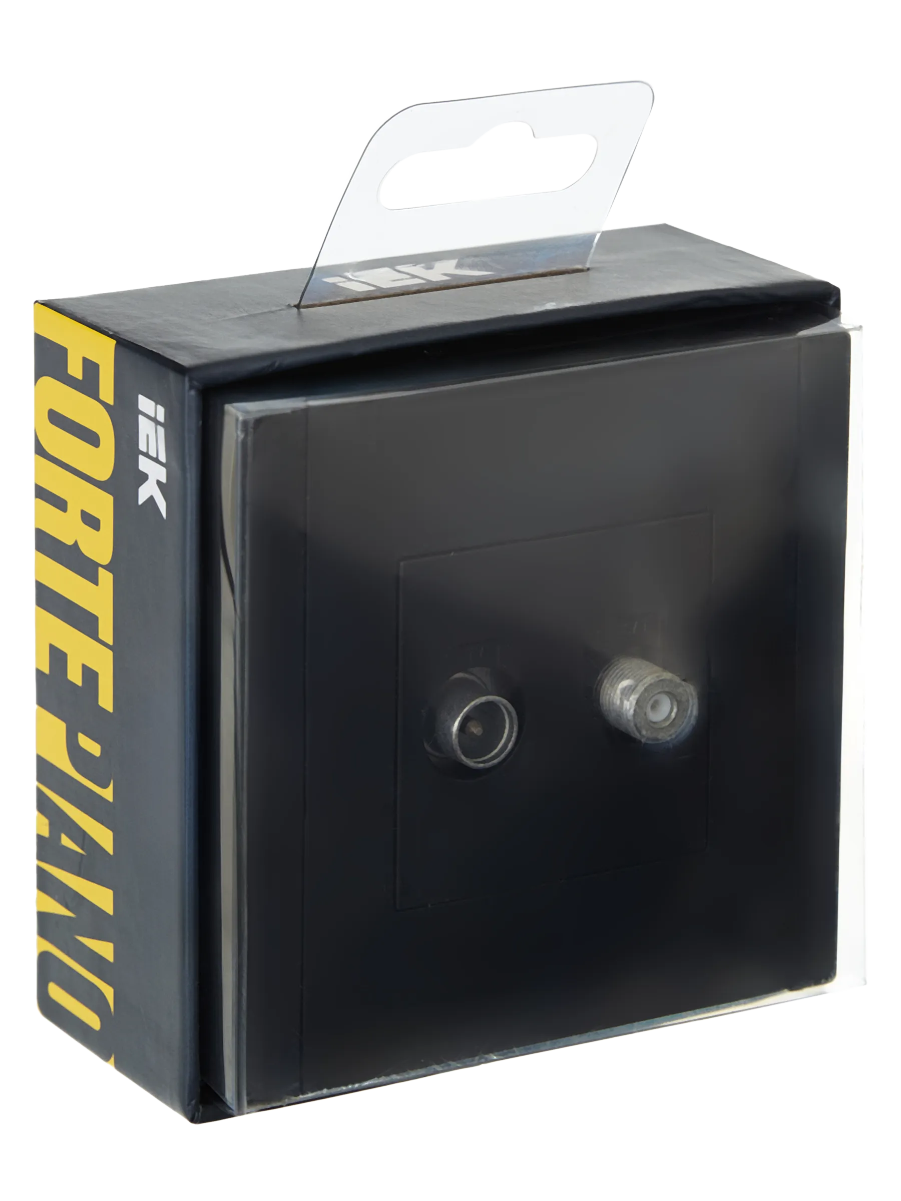 FORTE&PIANO Розетка двойная TV+SAT FP138 черный IEK - Фото 2