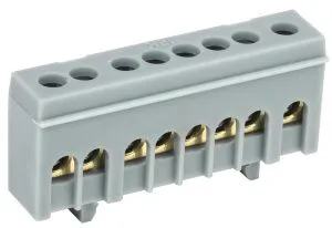 Шина L "фаза" в корпусном изоляторе на DIN-рейку ШНИ-6х9-8-К-Ср IEK YNN10-69-8KD-K02