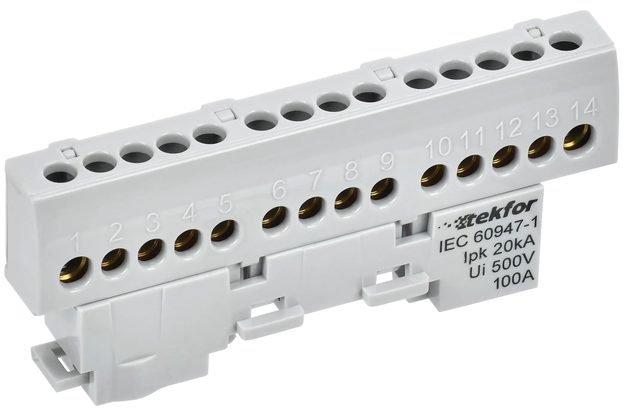 TEKFOR Шина L "фаза" изолированная на универсальном держателе 6х9-14-Ср IEK TF-NN10-14-KL-K03