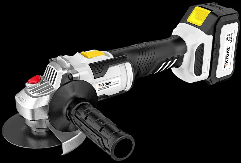 Угловая шлифовальная машина (УШМ, болгарка) аккумуляторная, 1х4Ач, в кейсе KRANZ