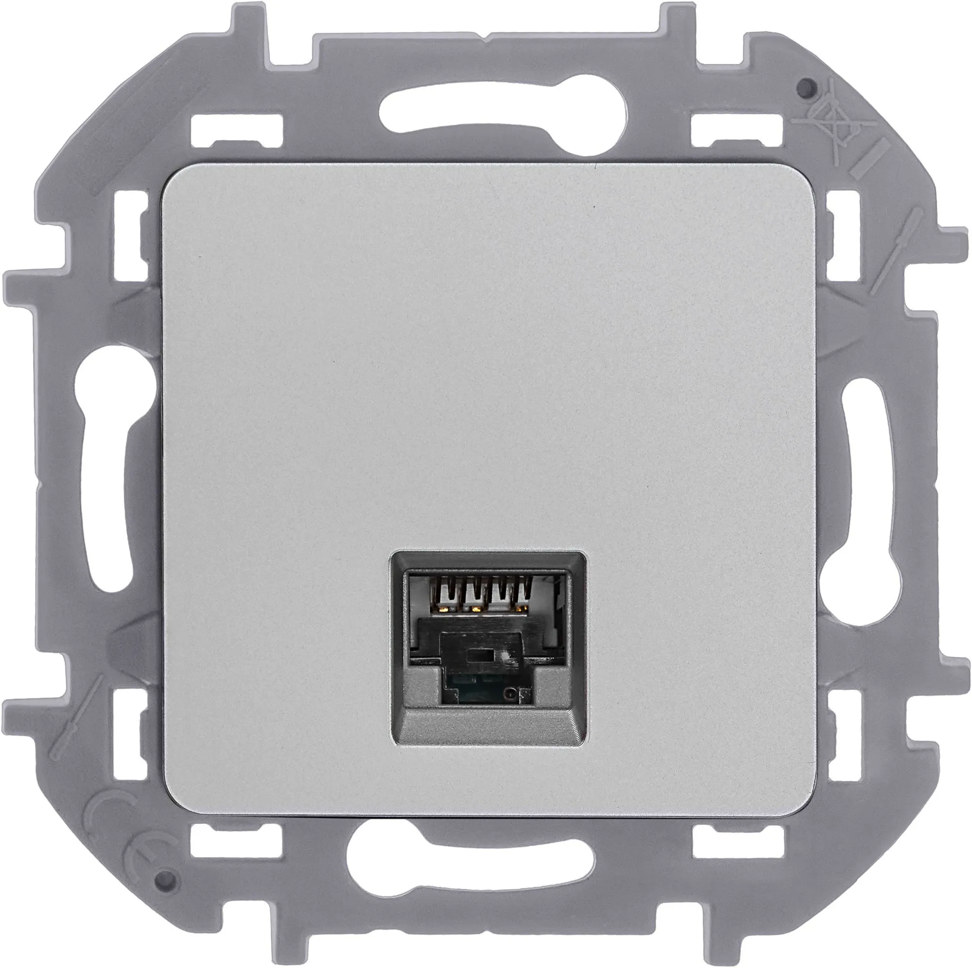 INSPIRIA Розетка компьютерная RJ45 категория 5Е UTP алюминий - Фото 3