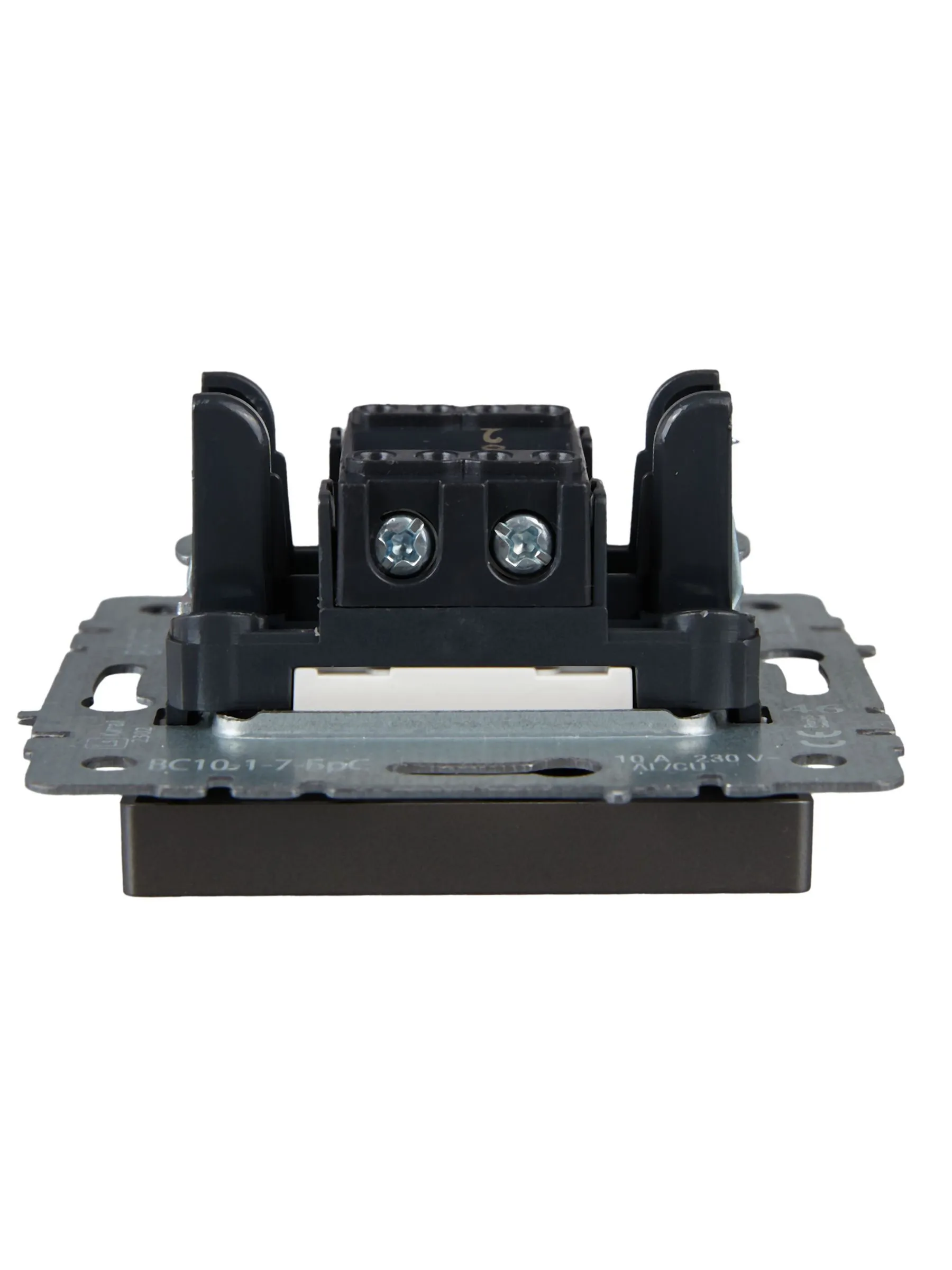 BRITE Выключатель 1-клавишный проходной с индикацией 10А ВС10-1-7-БрС сталь IEK - Фото 4