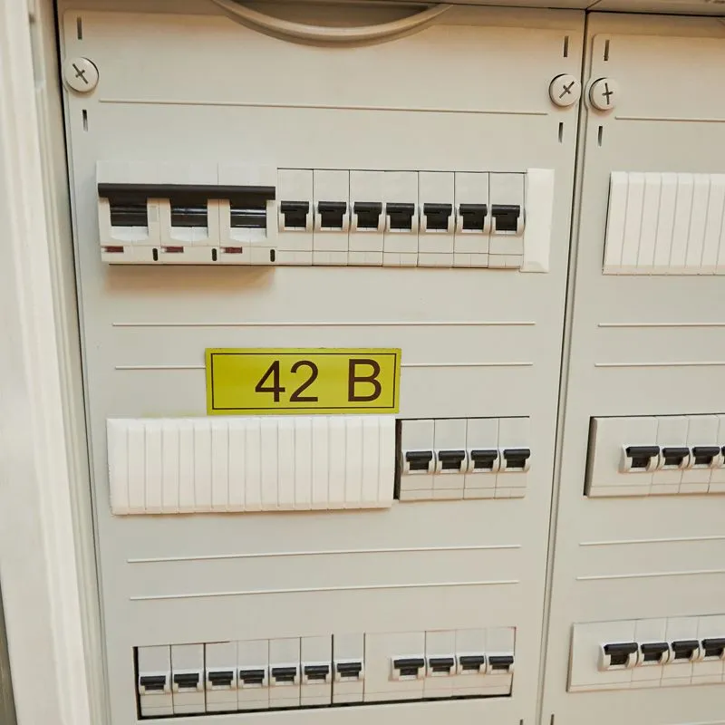 Наклейка знак электробезопасности «42 В» 35х100 мм REXANT (7 шт на листе) - Фото 2