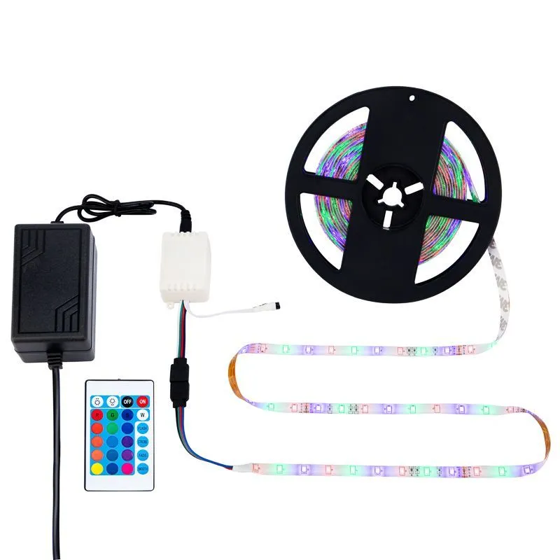 Комплект светодиодной ленты 5 м с блоком питания и RGB контроллером IP65, свечение RGB LAMPER 142-402