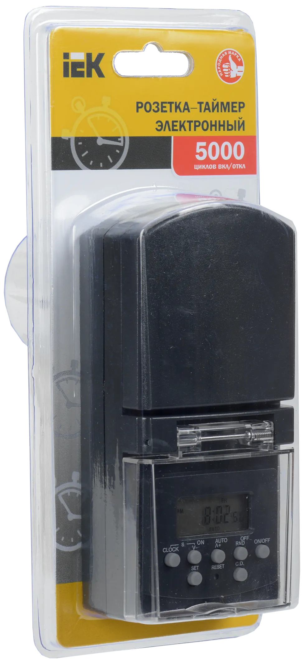 РТЭ-3 Розетка-таймер электронный 1мин 7дн 140on/off 16А IP44 черная IEK - Фото 2