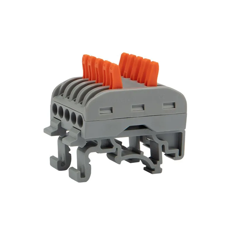 Клемма СМК 222-425D проходная 5-полюсная, с креплением на DIN-рейку (0,08-4 мм²) серая (20 шт./уп.) REXANT - Фото 3