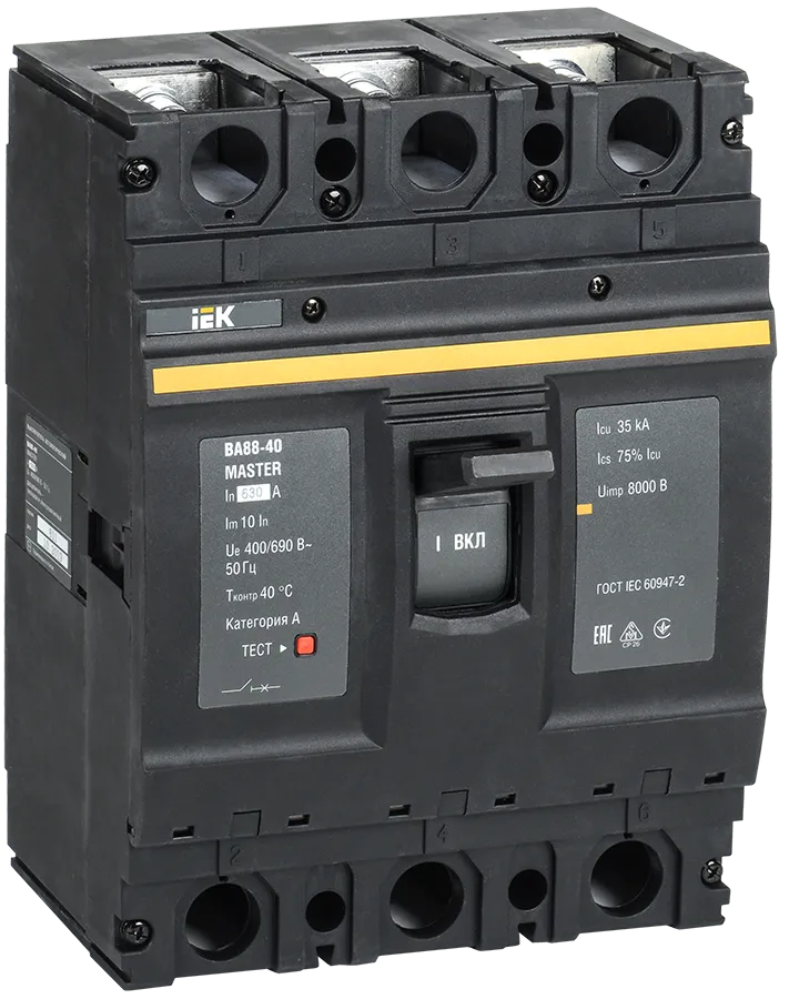 Выключатель автоматический ВА88-40 3Р 630А 35кА MASTER IEK
