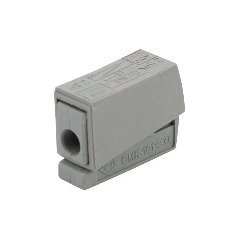 Строительно-монтажная клемма СМК 224-101 для светильника на 1 проводник (0,2-2,5)/(0,14-2,5) мм², серая (100 шт./уп.) REXANT - Фото 3