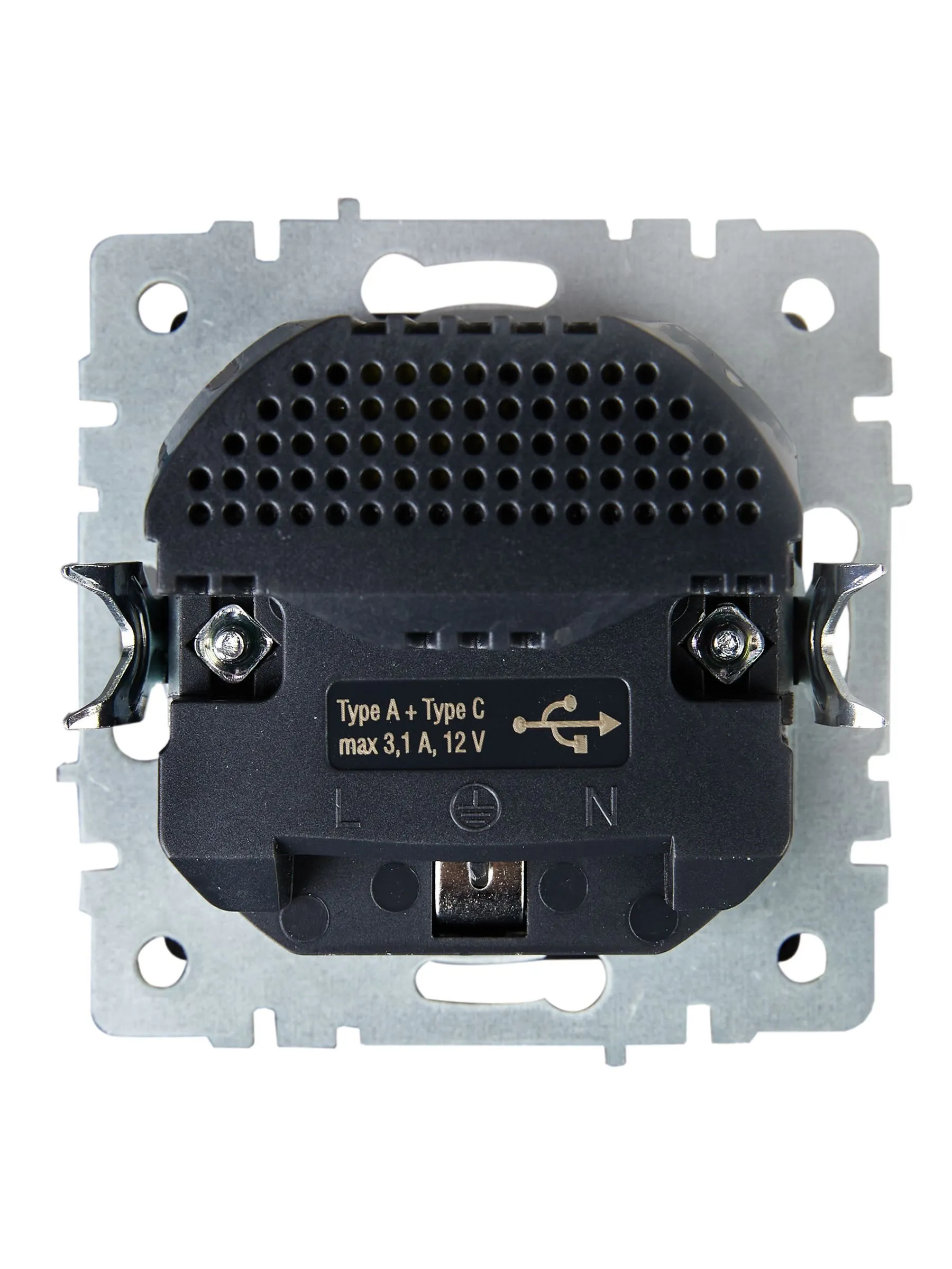 BRITE Розетка 1-местная с заземлением с защитными шторками 16А с USB A+C 18Вт РЮш11-1-БрЧ черный IEK - Фото 6