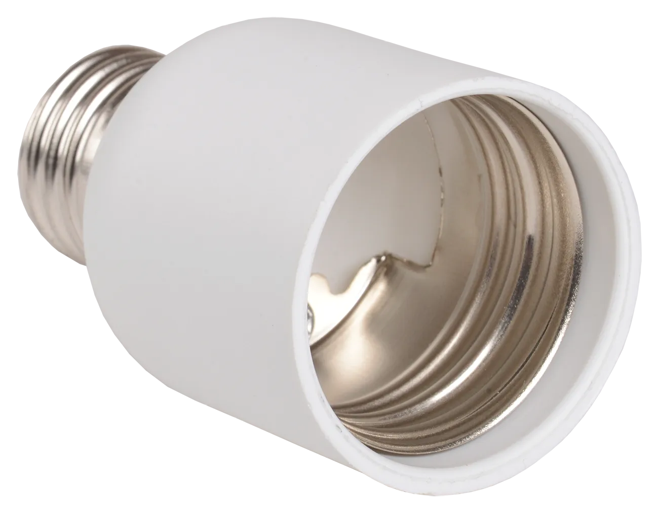 Переходник Е27-Е40 ПР27-40-К02 пластик белый (индивидуальный пакет) IEK EPR13-01-01-K01