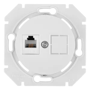 Розетка телефонная одногнездная для скрытой установки (полимерный суппорт) ТР4-6301 11563BY