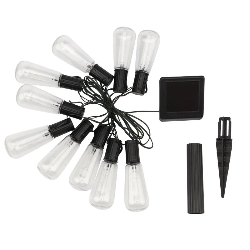 Гирлянда садовая (каскад) Капсула Времени 3,8м, 2700К, с аккумулятором и выносной солнечной панелью LAMPER - Фото 4