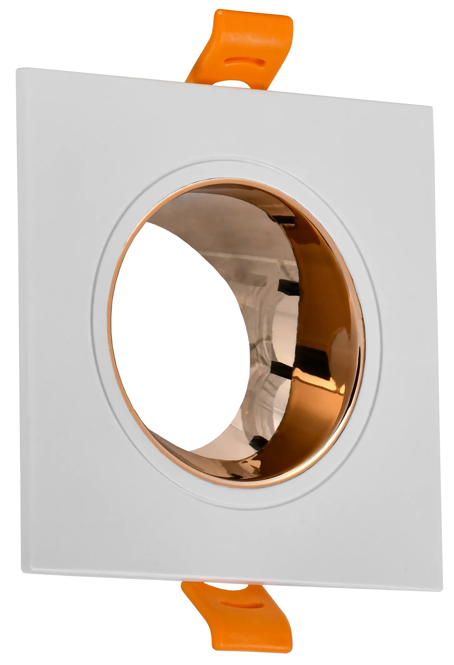 LIGHTING Светильник 4107 встраиваемый поворотный под лампу GU10 белый/золото пластик IEK LT-UVB0-4107-GU10-1-K22