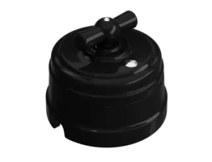 Выключатель ретро фарфоровый поворотный перекрестный (в комплекте с подъемной рамкойD70x60), цвет - GE70402-05