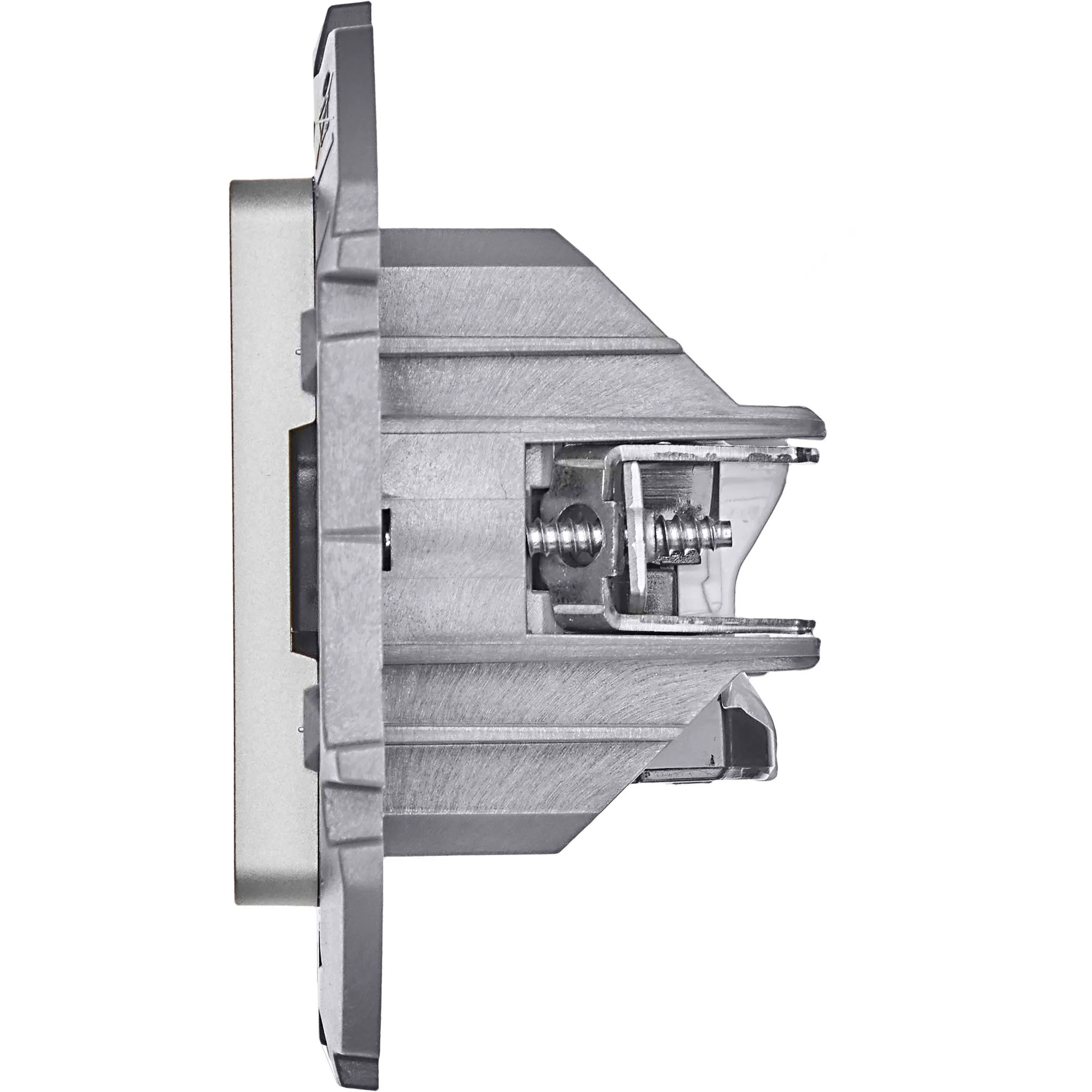 INSPIRIA Розетка компьютерная двойная RJ45 категория 5Е UTP алюминий - Фото 3