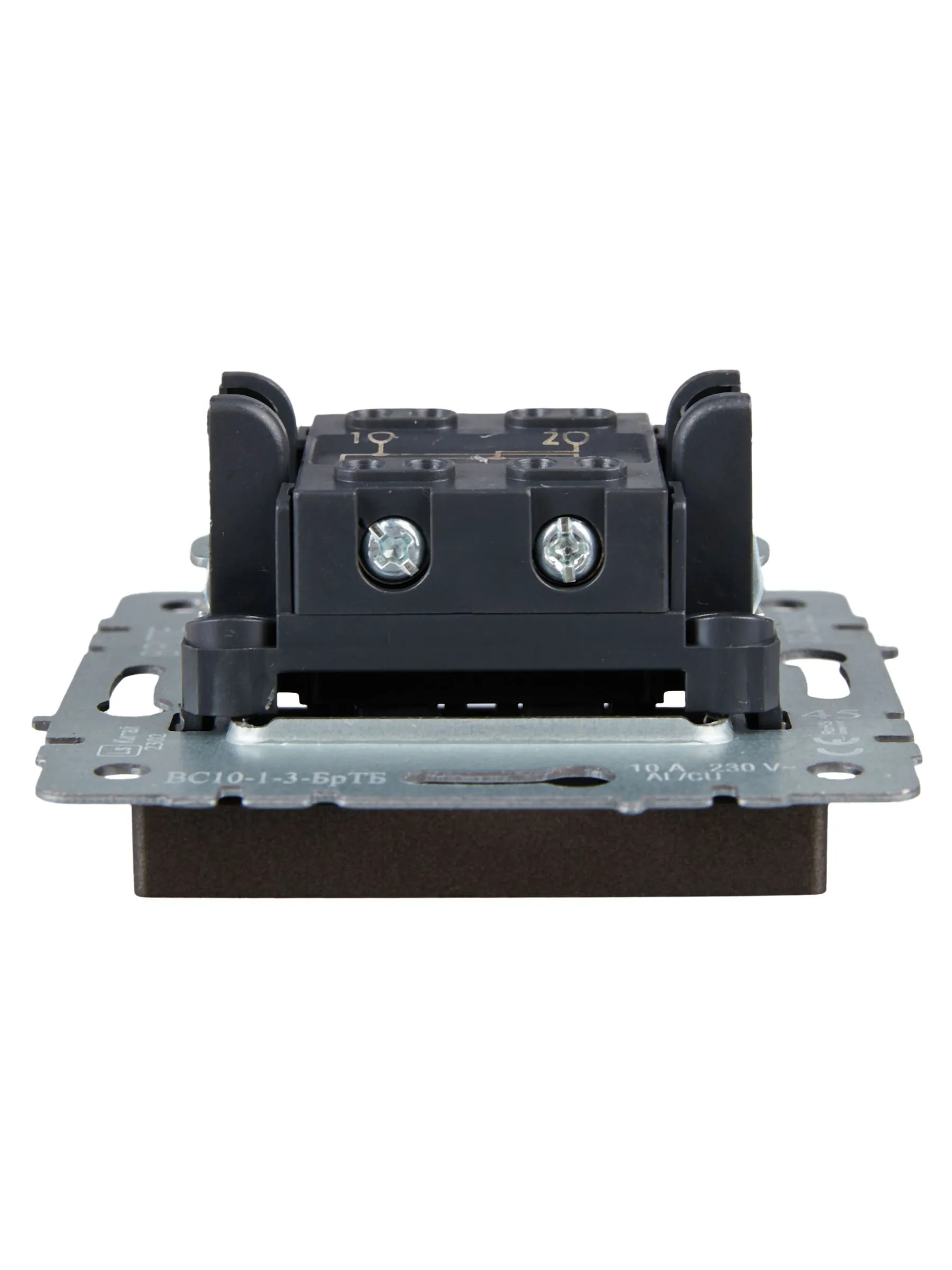 BRITE Выключатель 1-клавишный перекрестный 10А ВС10-1-3-БрТБ темная бронза IEK - Фото 2