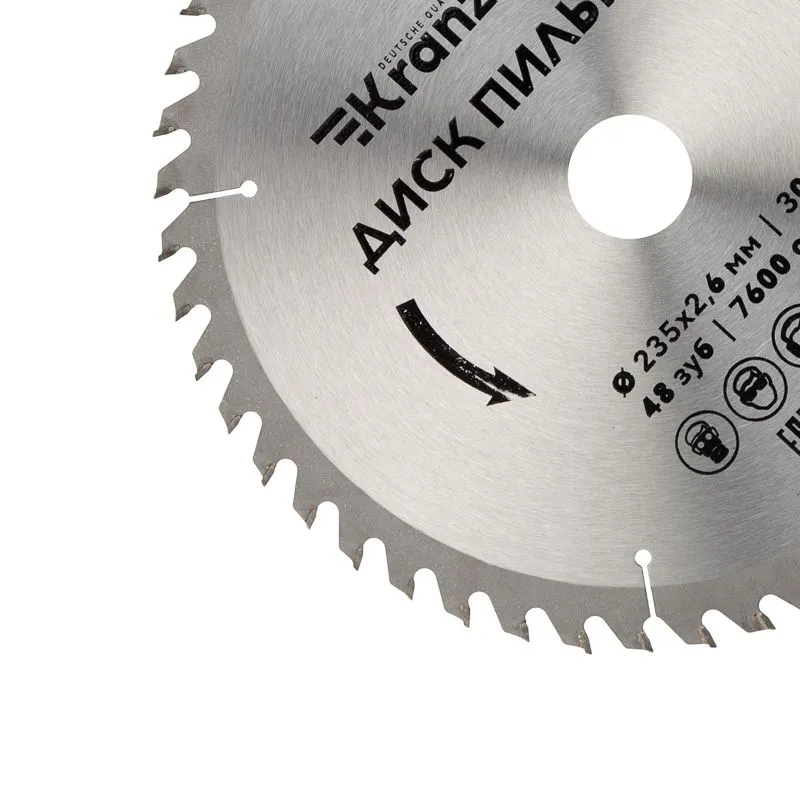 Диск пильный 235 мм х 48 зуб х 30 мм KRANZ - Фото 2