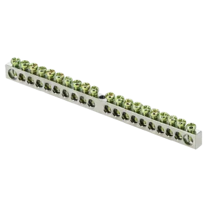 Шина PEN "ноль-земля" (6x9мм) 20 отв. цинк крепеж по центру EKF sn1-63-20