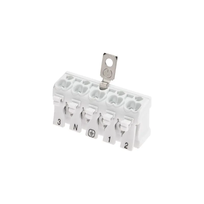 Клемма пружинная соединительная КСП 5-полюсная с заземлением и с монтажными ножками (50 шт./уп.) REXANT - Фото 3