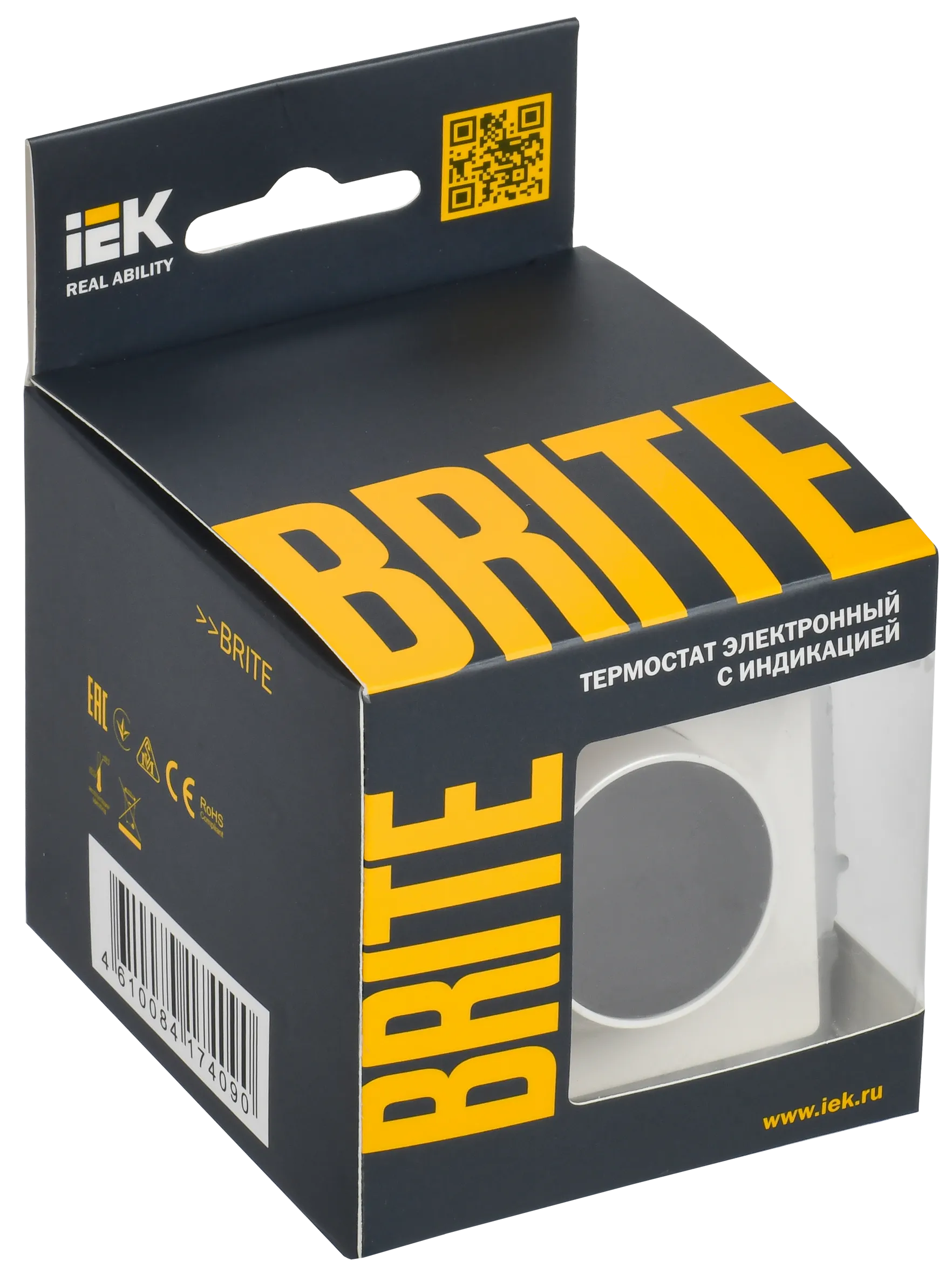 BRITE Термостат электронный с индикацией ТС10-1-БрБ белый IEK - Фото 2