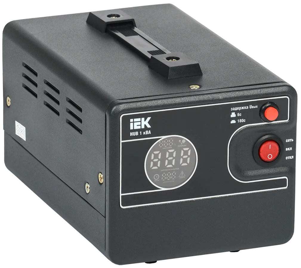 Стабилизатор напряжения переносной HUB 1кВА IEK