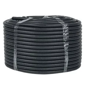 Труба гофр. негорючая безгалог. FRHF с протяжкой d16 мм (100 м) черн. EKF-Plast FRHF-16