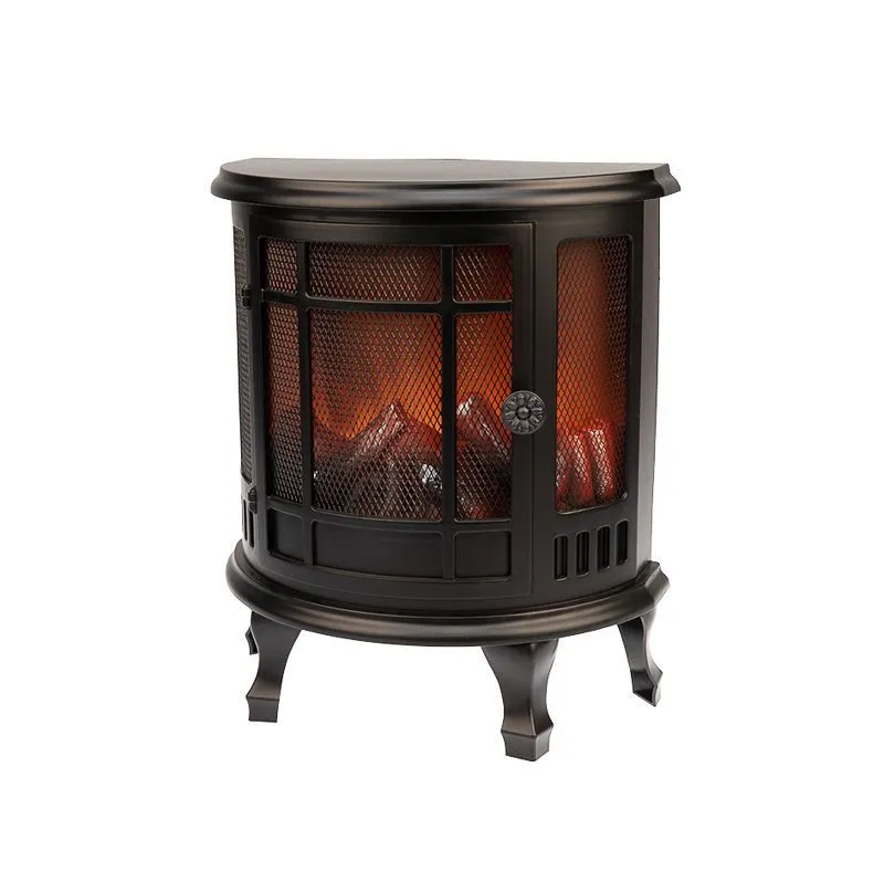 Светодиодный камин Винтаж мини с эффектом живого огня 24.8х12.7х30 см, батарейки 3хС (не в комплекте), с USB, черный 511-022