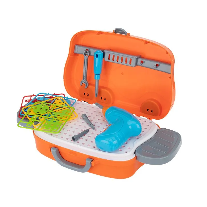 Развивающий детский конструктор с шуруповертом и мозаикой Смородинка 139 деталей