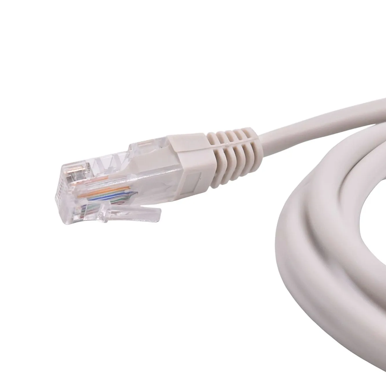 Шнур коммутационный, патч-корд U/UTP RJ45-RJ45, CAT 5e, PVC серый, 7м DEKRON