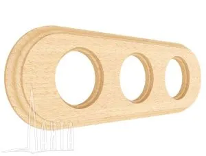 Рамка 3х-мест, дерев, скрыт,уст,, овал, без тонировки Лахта "СенатЪ" GE70843-00