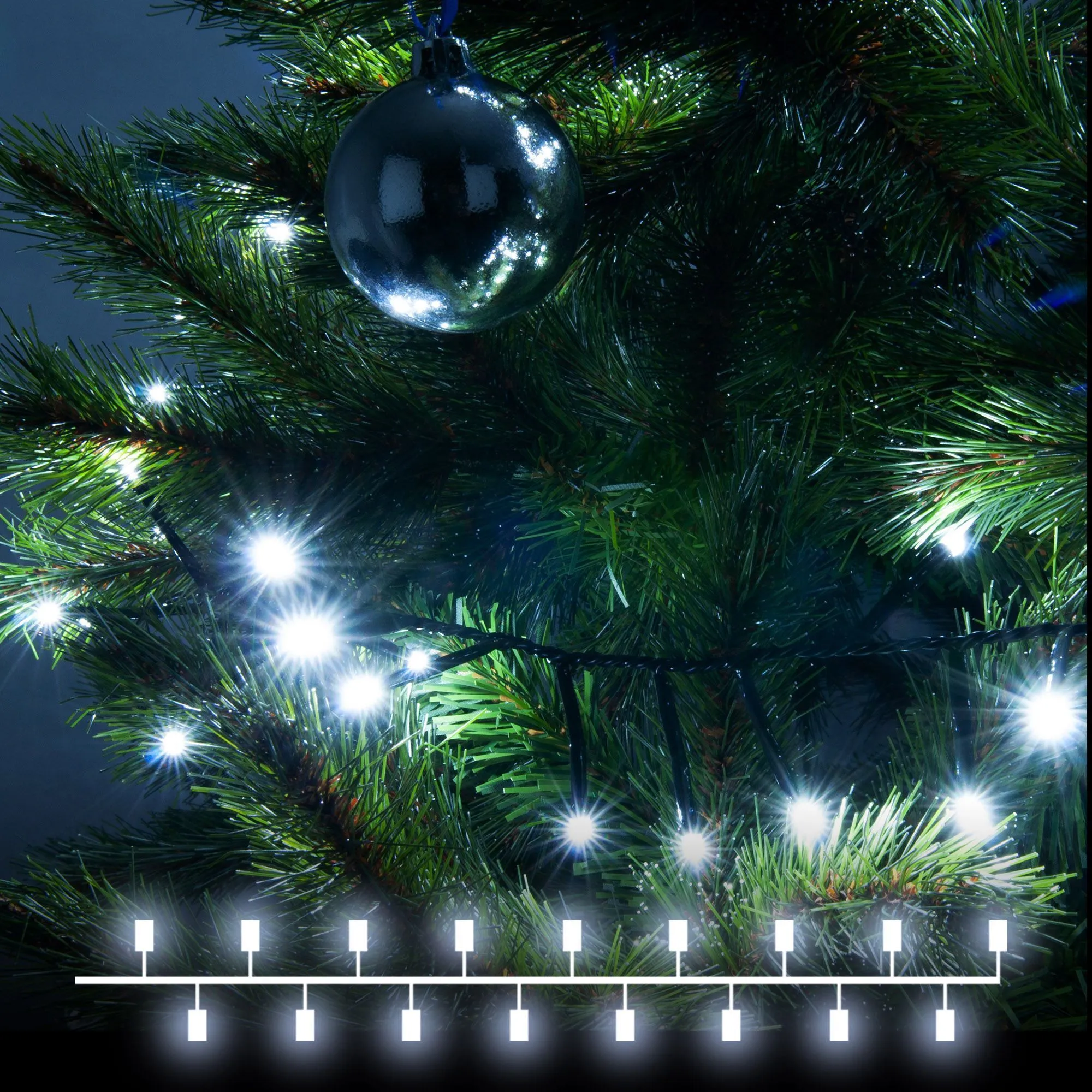 Гирлянда нить "Мишура" белый 5м IP20 400-004 Elektrostandard Eurosvet a056072