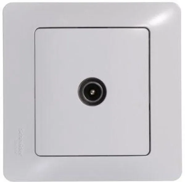 Розетка телевизионная оконечная TV 1-м СП Glossa 1дБ механизм бел. SE GSL000191