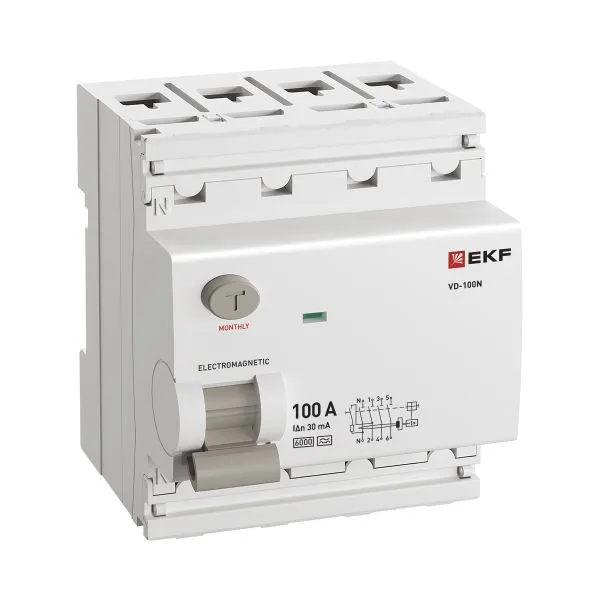 ВДТ ВД-100N 4P 100А 30мА A эл-мех 6кА PROXIMA EKF - Фото 2