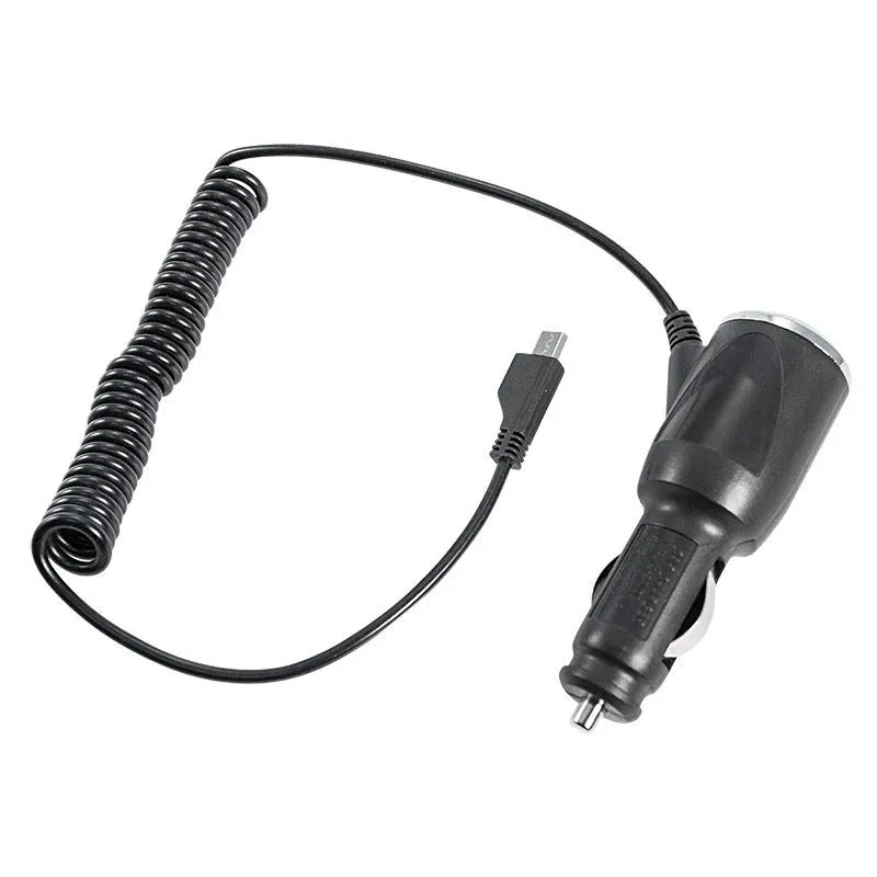 Автозарядка в прикуриватель microUSB (АЗУ) (5 V, 1000 mA) шнур спираль 1.5 м черная REXANT 16-0245